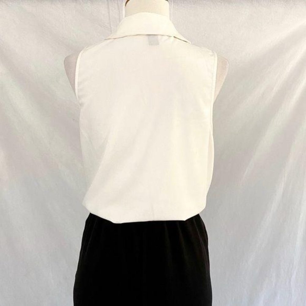Forever 21 White Top Black Bottom Jumpsuit - Picture 7 of 10